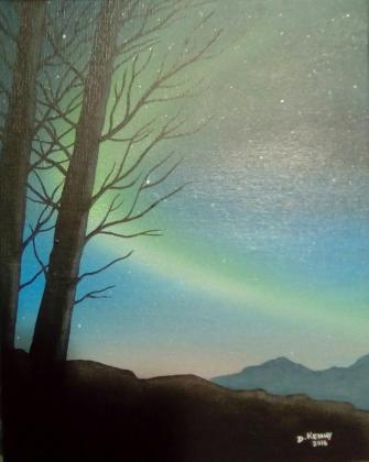northern lights 8x10 acrylic