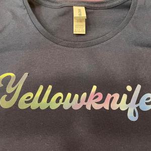 Yellowknife T-shirt from photo of borealis